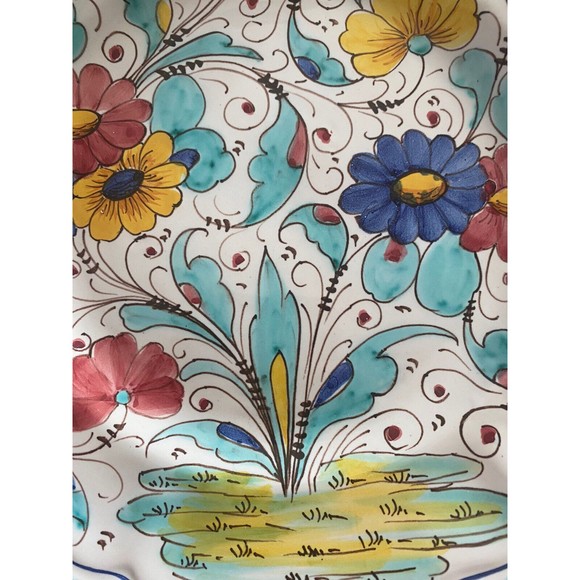 Set Of 2 Perugia Italy Floral Dinner Plates In EUC - Picture 6 of 7